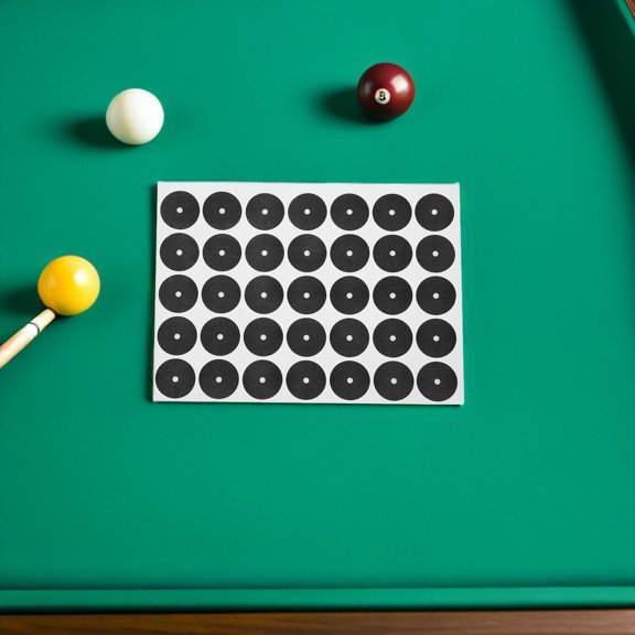 WEUVEB 105Pcs Pool Table Marker Dots Black Billiards Spot Stickers for Accurate Shot Training