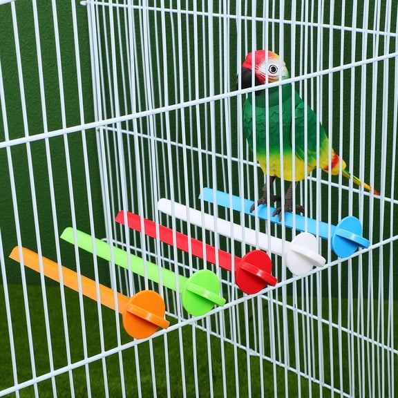 WEUVEB 10Pcs Parrot Perch Stands with Paw Grinding for Healthy Claws