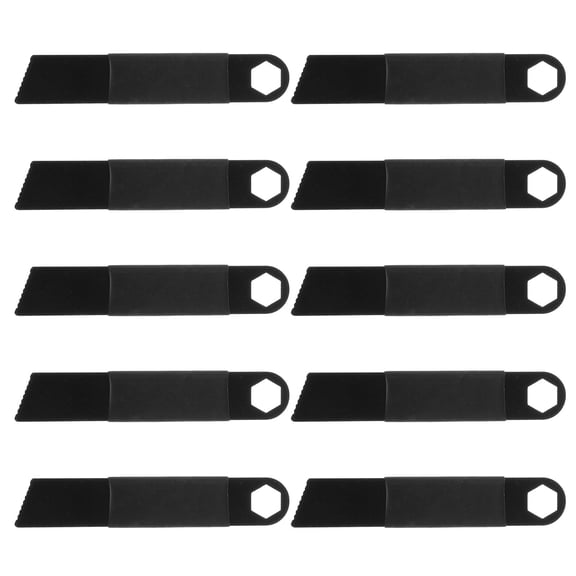 WEUVEB 10Pcs Black Steel Flint Scrapers for Camping Fire Starting Reliable Outdoor Tool