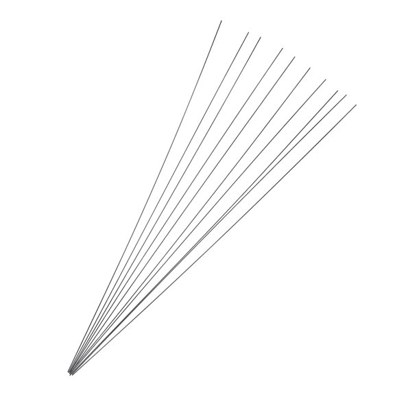 WEUVEB 10Pcs Carbon Fiber Rod for Rc Plane High Strength Lightweight Black DIY Model Aircraft Build