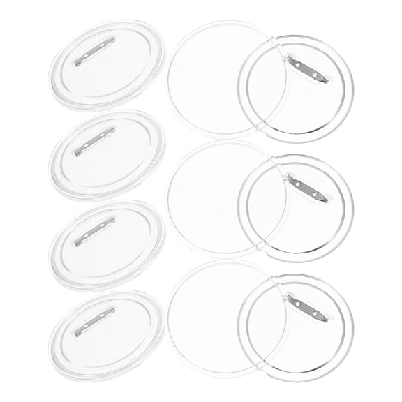 WEUVEB 10Pcs Clear Acrylic Badge Pins with Picture Frame Design for Custom Crafts