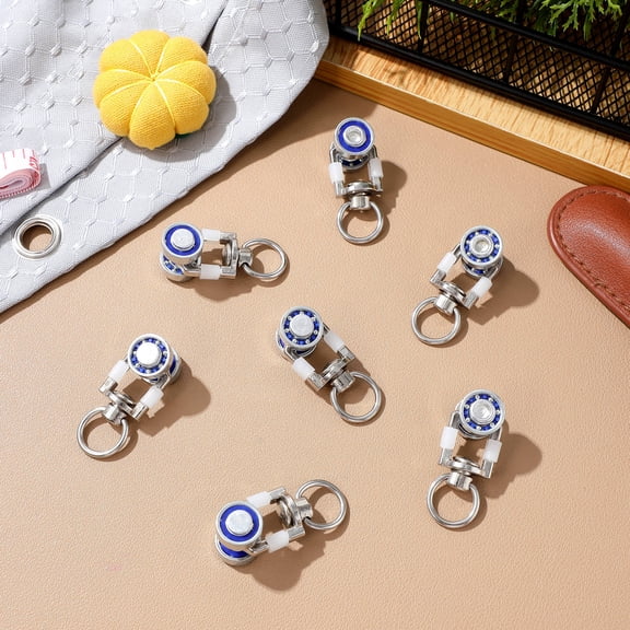 WEUVEB 10Pcs Durable Metal Curtain Track Pulsers for Ceiling and Bay Window Curtains