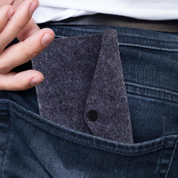 WEUVEB 10Pcs Felt Envelopes Zipper Money Pouch Assorted Color Storage for Individuals Back to School