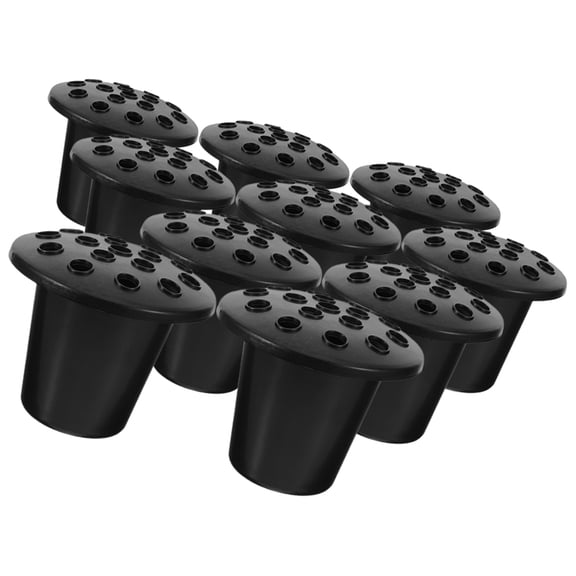 WEUVEB Headstone Vase Memorial Cemetery Vase Black Plastic 10pcs