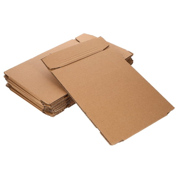 WEUVEB Corrugated Box Express Corrugated Cardboard Boxes Khaki 10Pcs