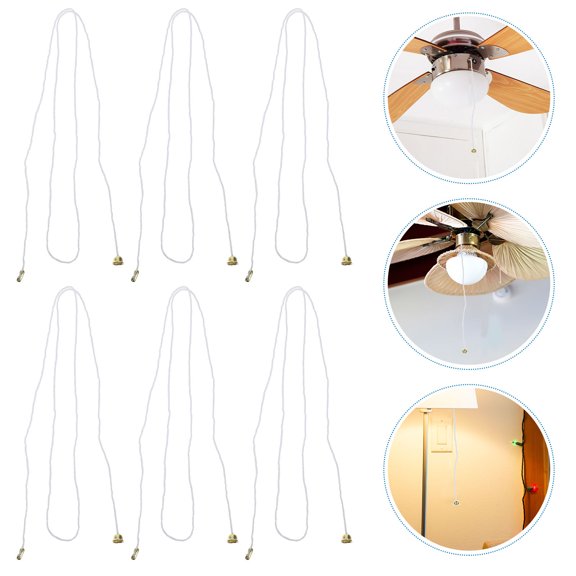 WEUVEB Ceiling Fan Pull Chain Extension Assorted Cotton Thread Home 10Pcs