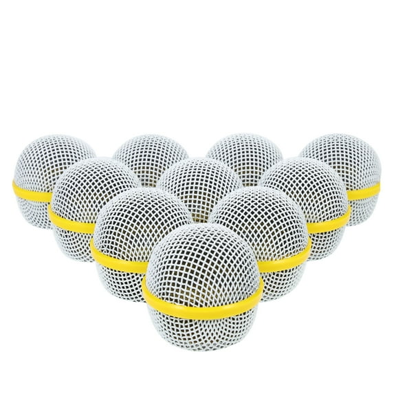 WEUVEB 10Pcs Microphone Ball Head Mesh Metal Replacement for Musicians Performance