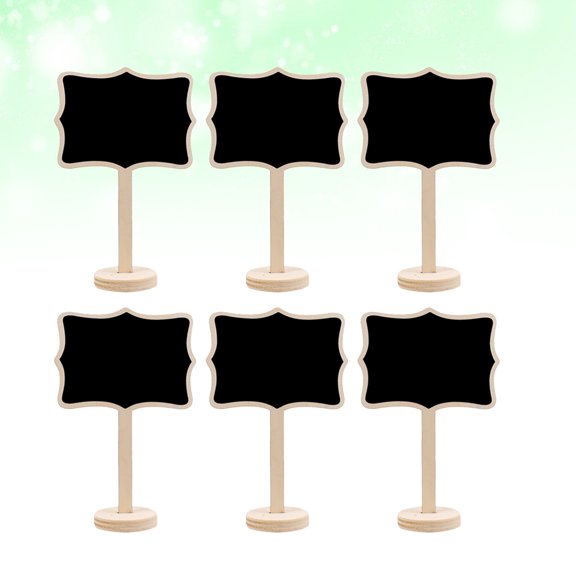 WEUVEB 10Pcs Mini Chalkboard Table Number Display for Party Decoration in Black Wood