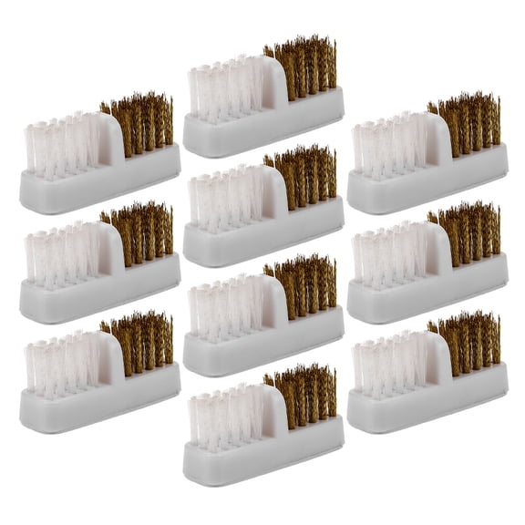 WEUVEB 10Pcs Nail Dust Cleaner Copper Wire Nail Drill Brush for Electric