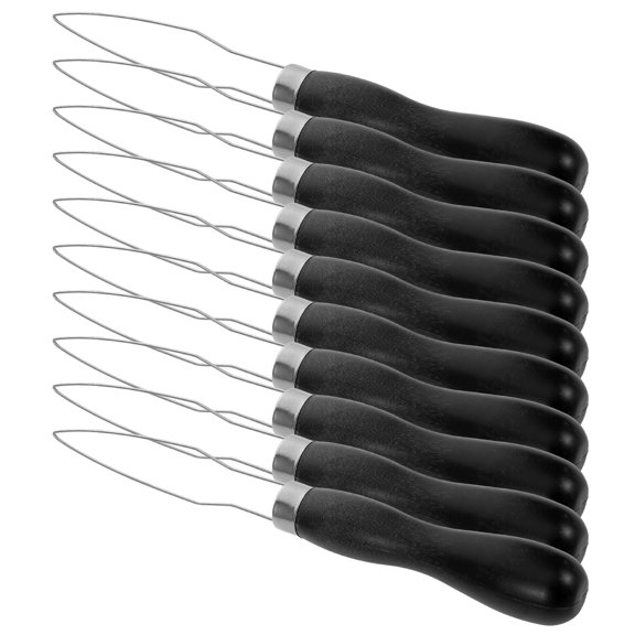 WEUVEB 10Pcs One Handed Button Assist Device Black Snap Button Tool for Dressing and Sewing