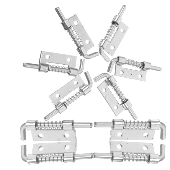 WEUVEB 10Pcs Plated Silver Spring Bolt Latch with Automatic Rebound for Cabinets and Gate Locks