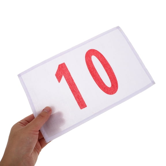 WEUVEB 10Pcs Race Number Bibs with Clear White Material for Running Events and Sports Competitions