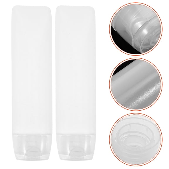WEUVEB 10Pcs Refillable Toothpaste Bottles Portable Travel Plastic Squeeze Tubes White 30Ml