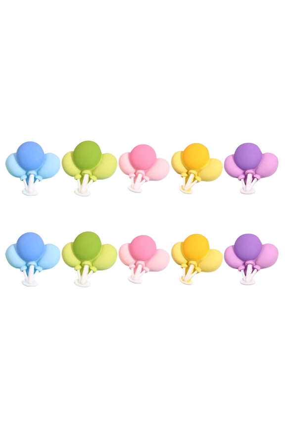10Pcs Resin Flatback Cabochons Cute Cloud Charms Assorted Color for Shoes DIY Jewelry Making for Women