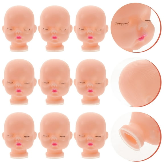 WEUVEB Blank Doll Heads Vinyl 10Pcs Birthday