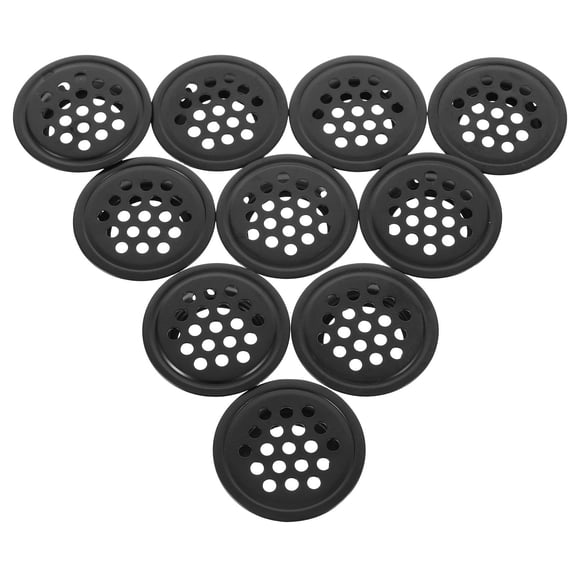 WEUVEB 10pcs Stainless Steel Interior Door Vent Black Air Vent Relief Grille for Bathroom and Home