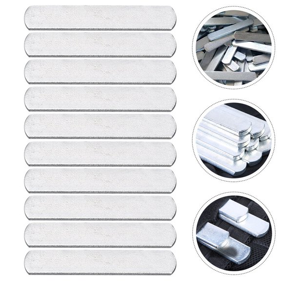 WEUVEB 10Pcs Steel Plates Plated Silver Fitness Supplies for Weighted Vest and Workout Exercise