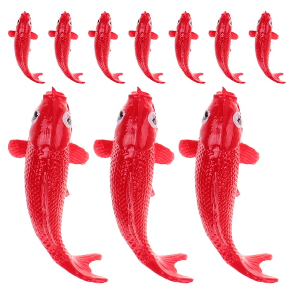WEUVEB 10-Piece Tiny Fish Figurines, Realistic Mini Aquarium Decorations for Fish , Terrarium, Decor Set