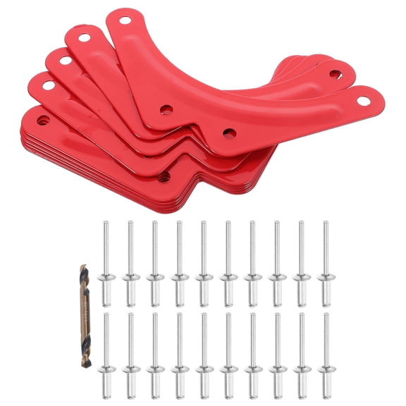 WEUVEB 10Pcs Universal Extension Ladder Stabilizer Red Triangular Brackets for Secure Climbing