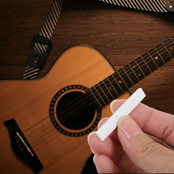WEUVEB 10pcs Fret Inlay Stickers Guitar Inlay Material White Block for Crafting Needs
