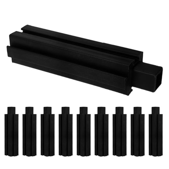 WEUVEB 10Pcs Plastic Raised Planter Box Legs Black Outdoor Garden Bed Stand Feet