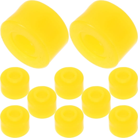 WEUVEB 10pcs Vibration Rubber Spacer Car Bumper Protector Yellow Rubber Truck Trailer Users Vehicle Safety