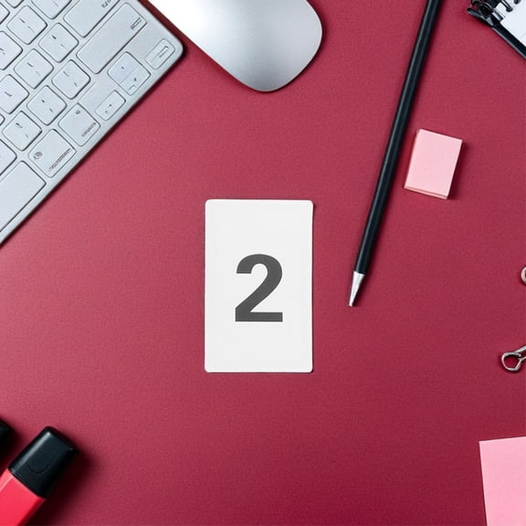 WEUVEB 11pcs Numbered Place Cards Set White Plastic Tags for Restaurant Events Table Organization