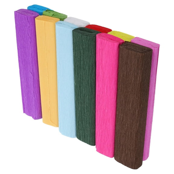 WEUVEB Assorted Color Heavy Crepe Paper Rolls for Wedding Decorations, Party Crafts, Wrapping, and Projects
