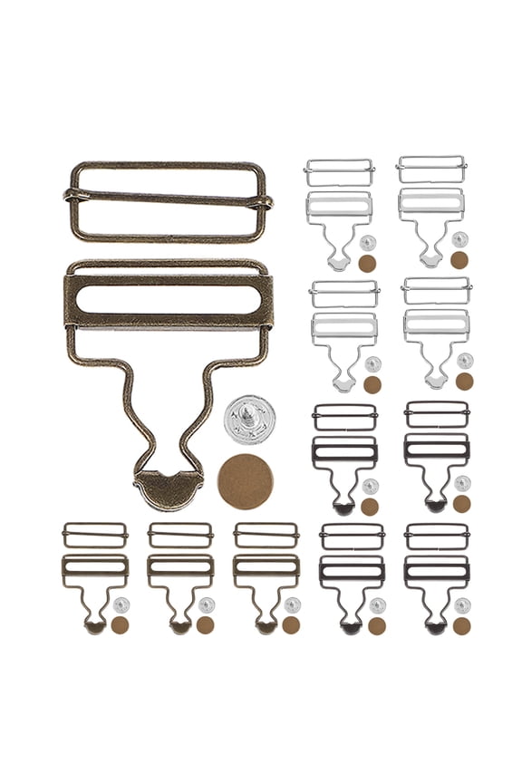12 Sets Overall Fasteners In Black For Sew Overall Buckles For Parties And Events