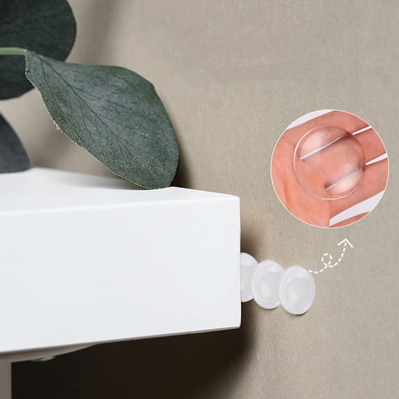 WEUVEB 12Pcs Clear Silicone Door Knob Wall Shield Self Adhesive Cushion Stopper