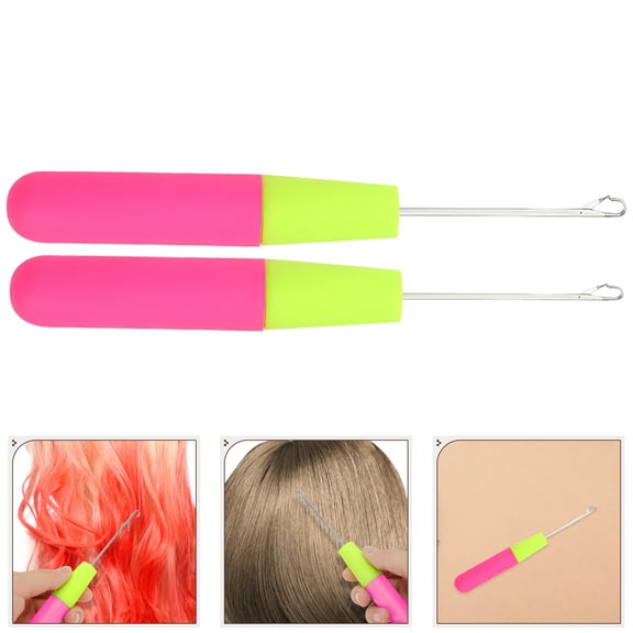 WEUVEB 12-Piece Hair Extension Crochet Hook Set with Precision Tips for Braids, Dreadlocks, and Hair Styling