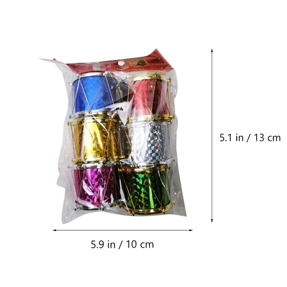 WEUVEB 12-Piece Christmas Drum Paper Decorations Set for Holiday Home Decor and Festive Seasonal Celebrations
