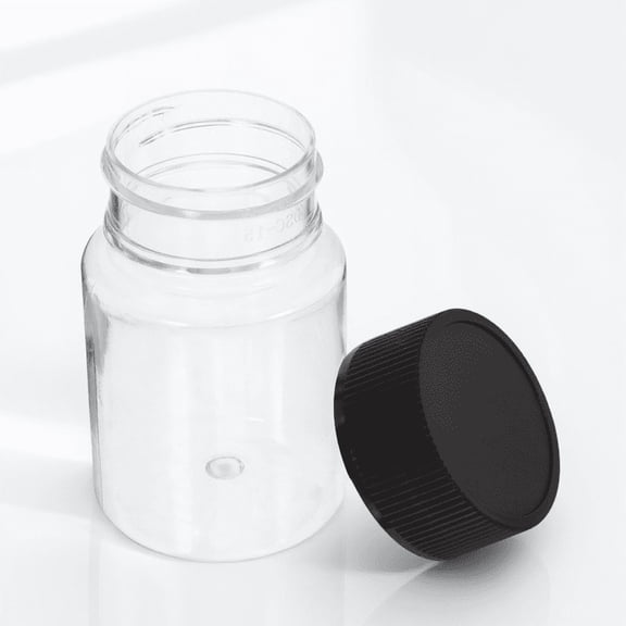 WEUVEB 12Pcs Plastic Sample Vials Clear Bottles with Leak Proof Screw Caps for Storage Use