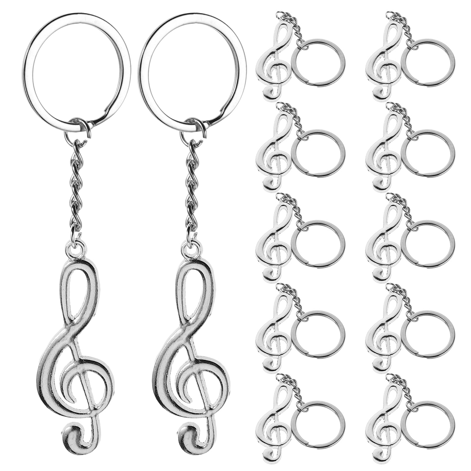 WEUVEB Vintage Alloy Musical Note Keychain Set Lightweight Music Symbol ...