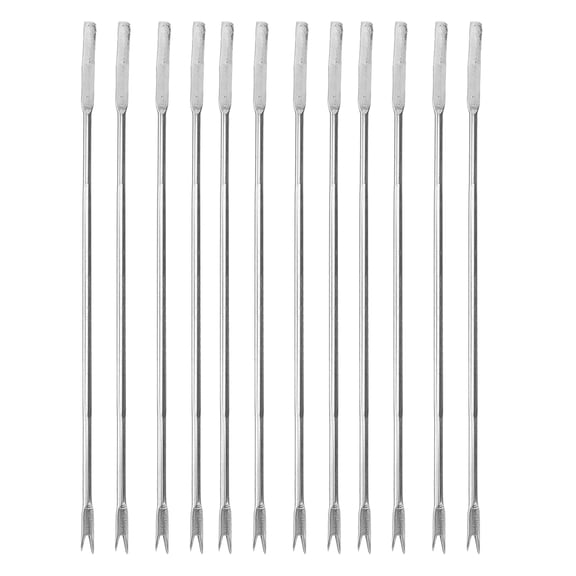 WEUVEB 12Pcs Premium Stainless Steel Seafood Fork Nut Pick Tool for Crab Lobster Shells