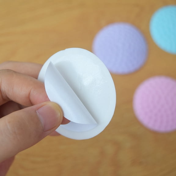 WEUVEB 12Pcs Wall Protector Rubber Mat Self Adhesive Bumpers for Door Knob Cushioning