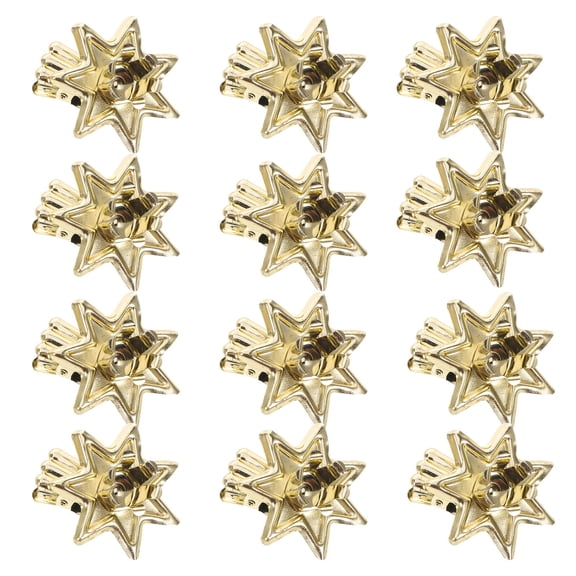 WEUVEB 12Pcs Sturdy Metal Clip on Candle Holders Star Shape for Holiday Event Decor