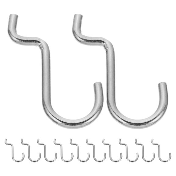 WEUVEB 12Pcs Utility Wall Hooks Metal Pegboard Hangers for Hanging Tools Displays