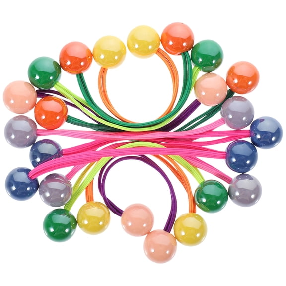 WEUVEB 12pcs Ball Hair Ties for Girls Versatile for Various Hairstyles Assorted Color