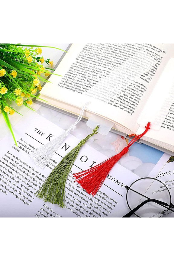 15 Sets Bookmark Tassels Blank Acrylic for DIY Craft and Keychains