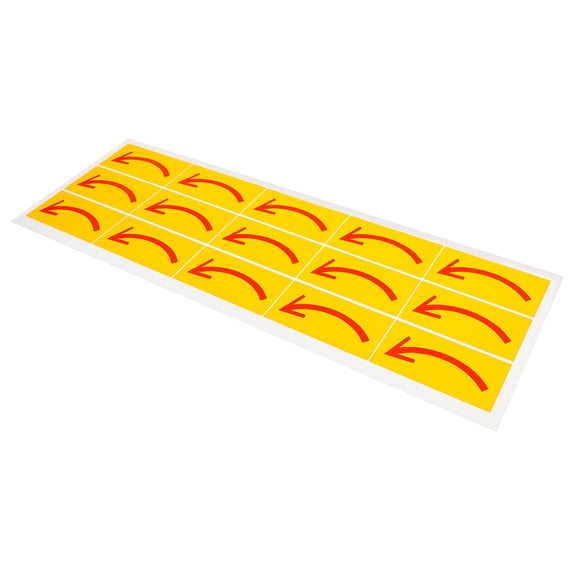 WEUVEB 15Pcs Yellow Arrow Directional Warning Stickers Adhesive Decals for Clear Safety Indication