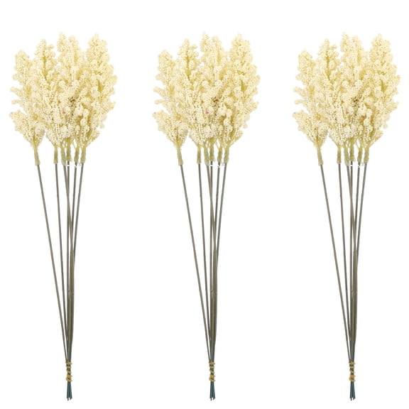 WEUVEB 18Pcs Faux Corn Stalks Yellow Artificial Wheat Ear for Fall Decor and Wedding Table Centerpieces