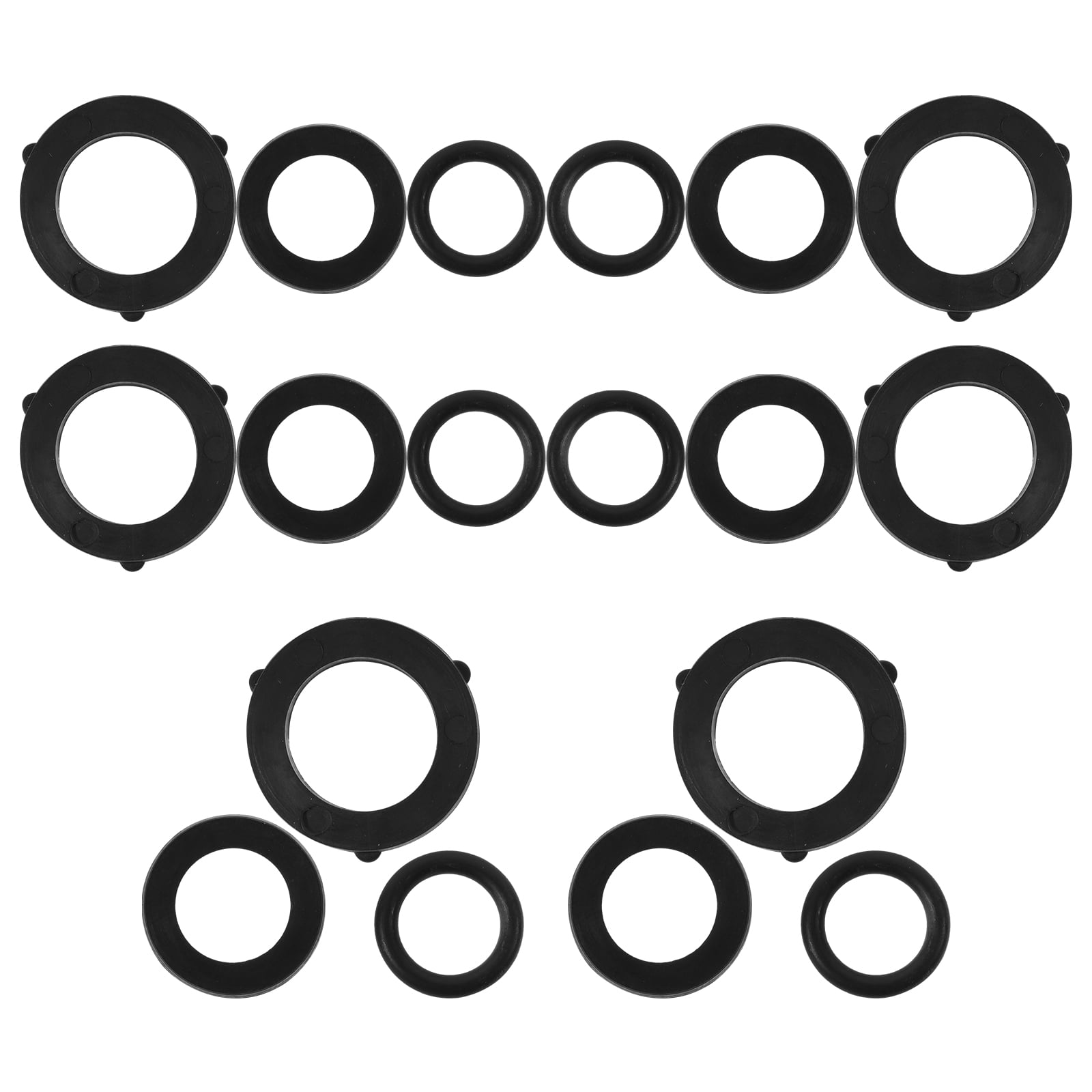 WEUVEB 18Pcs Rubber Rings for Water Hose Gasket Washers Black 0.75X0 ...