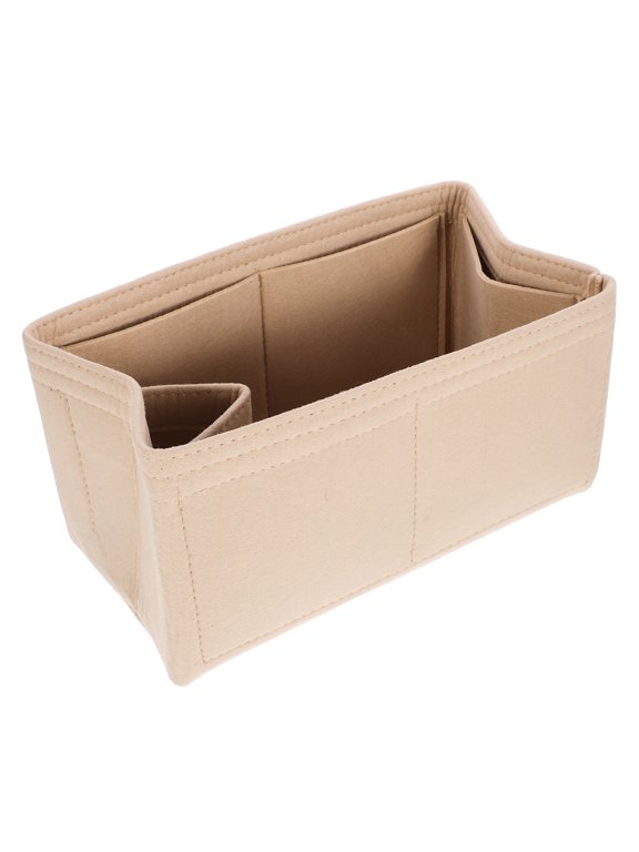 Light Brown Toiletry Bag, Premium Wool Blend Makeup Organizer Pouch, Travel Cosmetic Case for Bathroom Essentials, 1 Piece