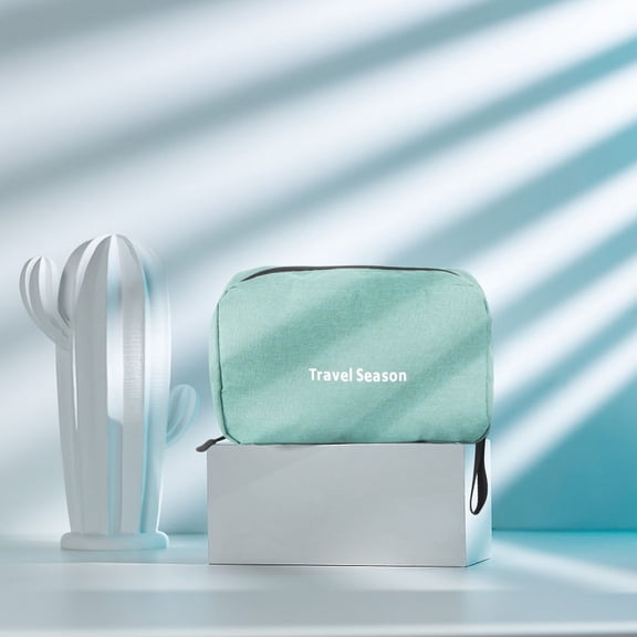 WEUVEB 1Pc Light Green Waterproof Cosmetic Case Hanging Travel Makeup Bag