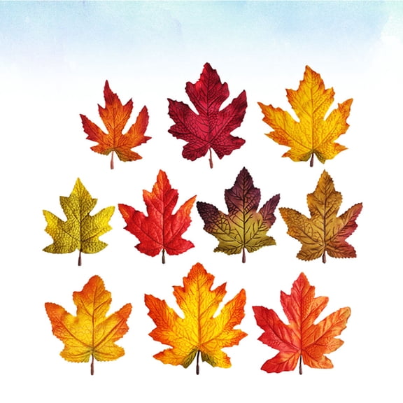 WEUVEB 1Pack Assorted Color Artificial Maple Leaves for Seasonal and Party Decor
