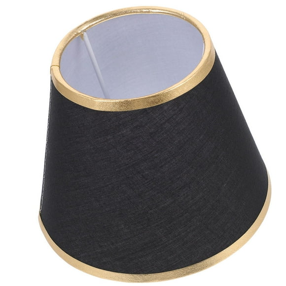 WEUVEB 1Pack Black Cloth Drum Lamp Shade for Bedroom 12.5In
