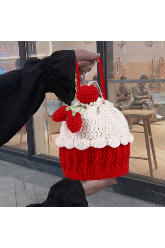 1Pack Cake Purse Red Cotton Casual Change Purse Women Beach Party