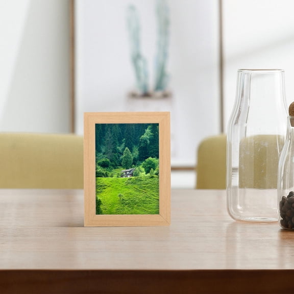 WEUVEB 1Pack Certificate Photo Frame Wooden Frames Simple Design Beige 8.02X6.05X1.57In