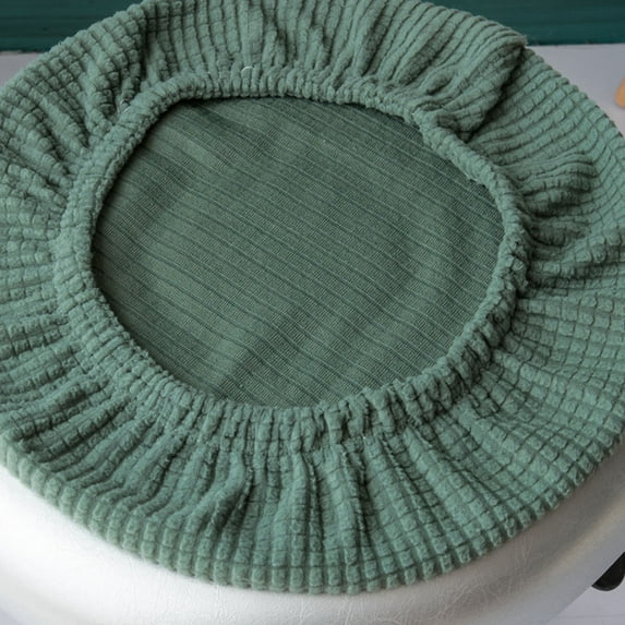 WEUVEB Elastic Dark Green Chair Protector for Bar Stool Dining Office Use